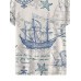 Men's Trendy Nautical Chart Print T-Shirt