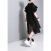 new fashion black cotton blended skirts women casual side open skirts